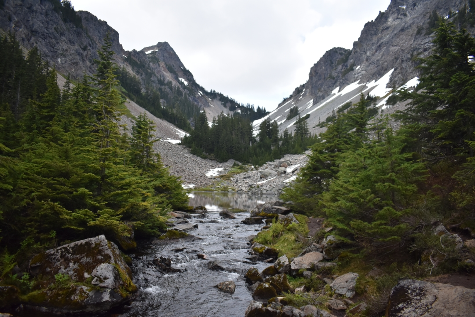 An image depicting the trail Denny Creek Trail and its surrounding area.