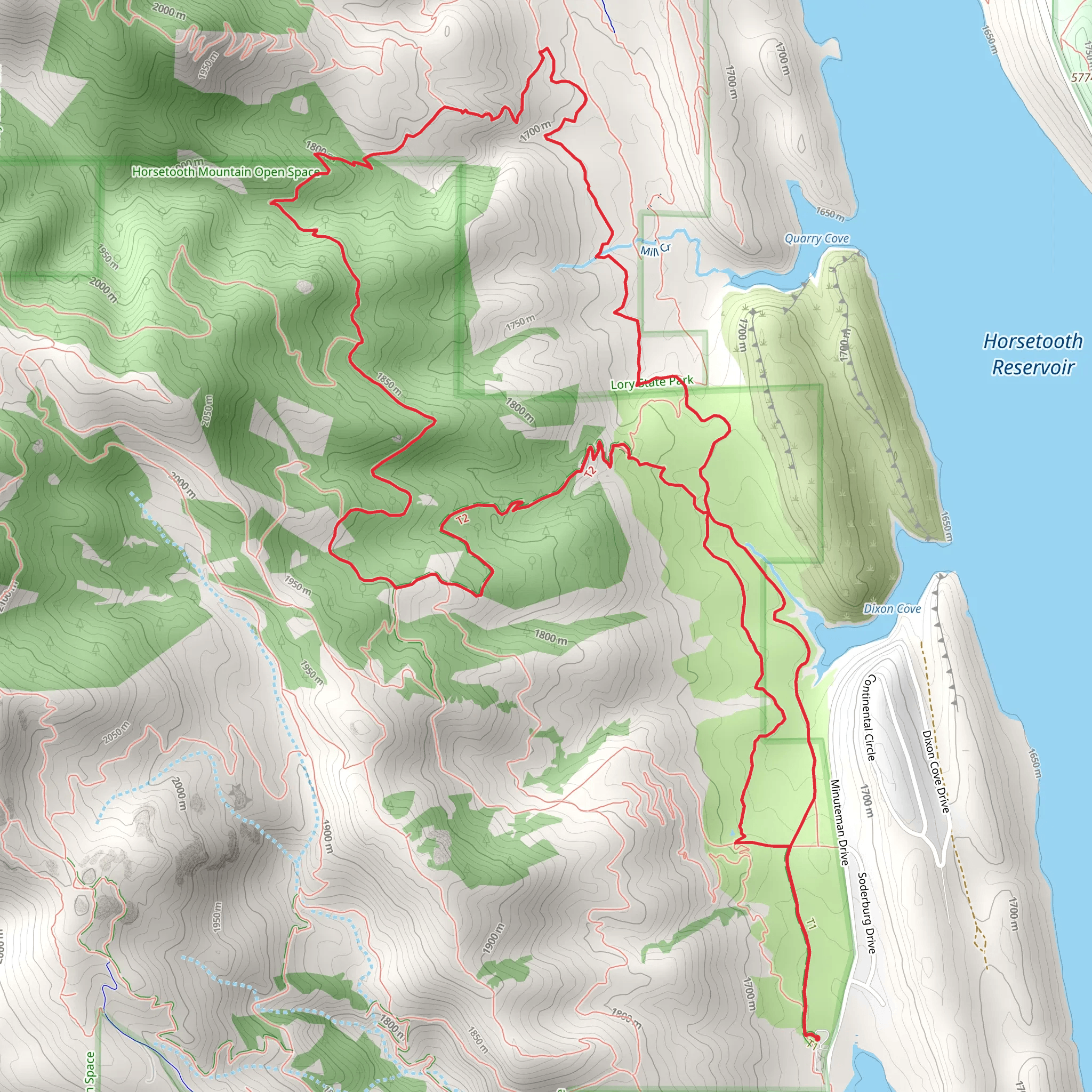 Nomad, Mill Creek and Shoreline Loop Trail mobile static map