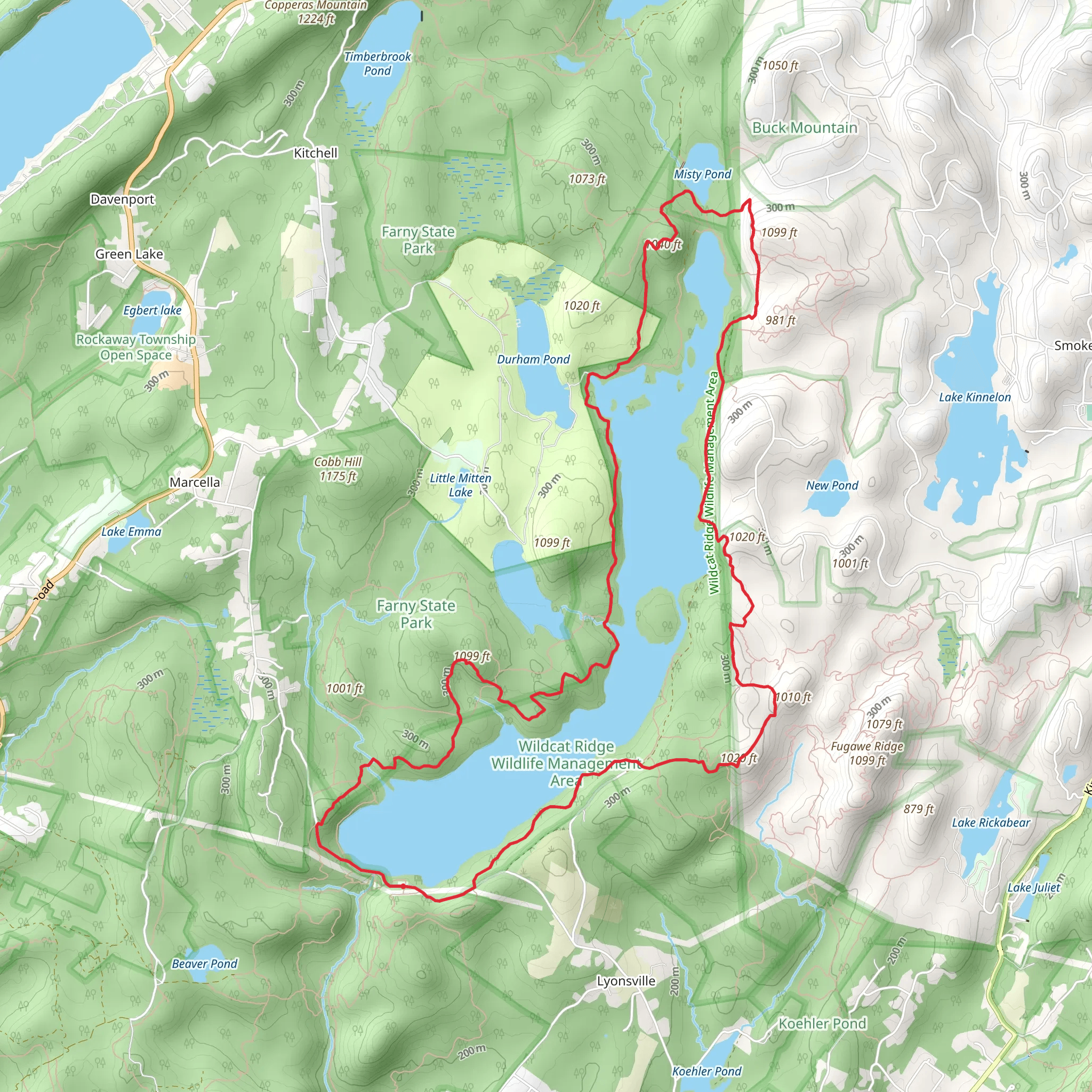 Splitrock Reservoir Loop mobile static map