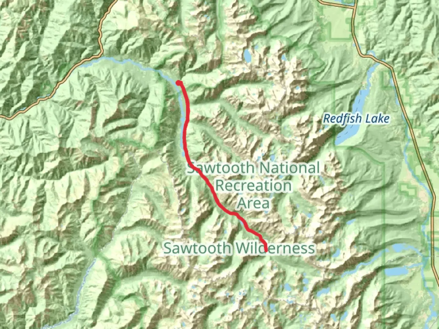 An image depicting the trail South Fork Payette River Trail - Grandjean and its surrounding area.