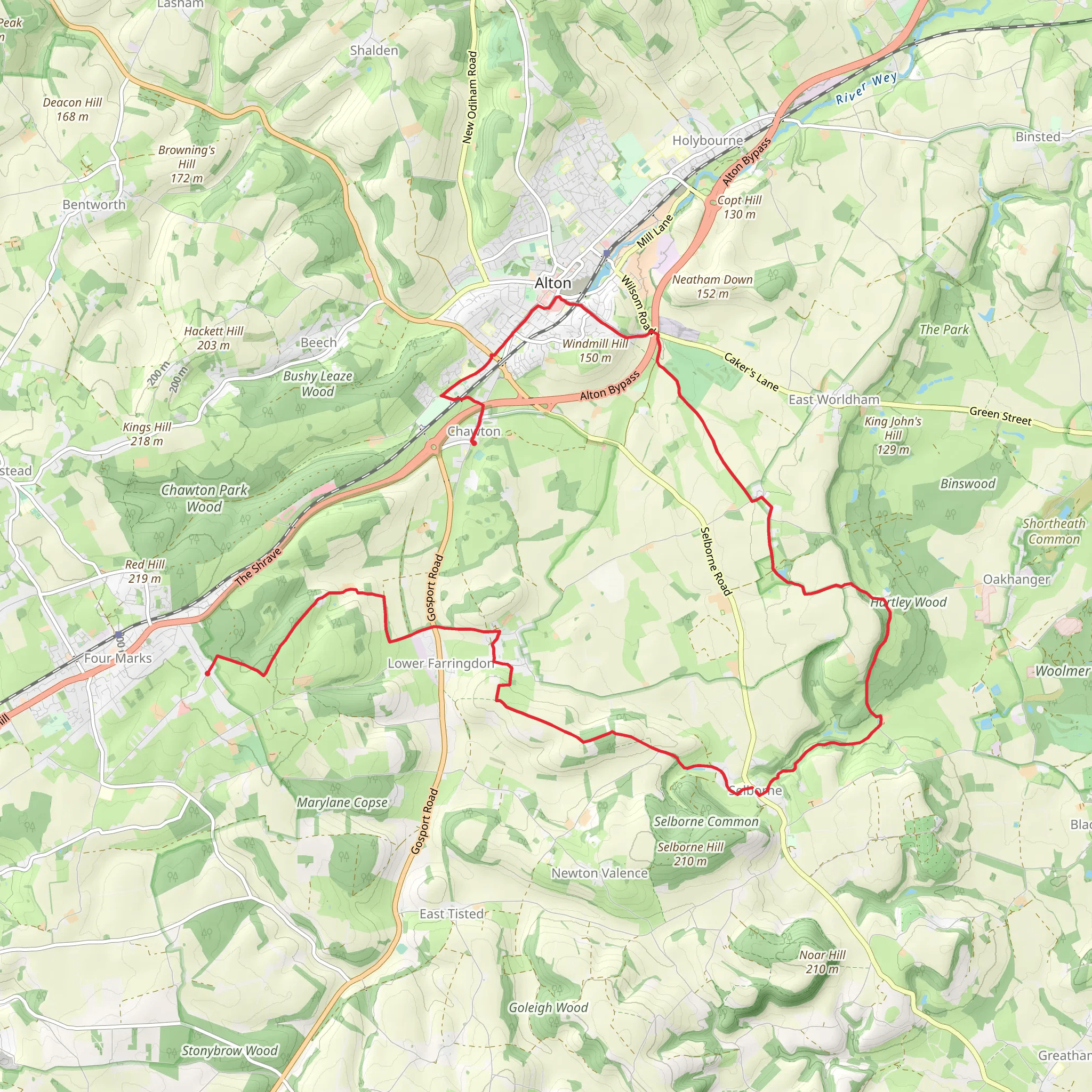 Writers Way mobile static map