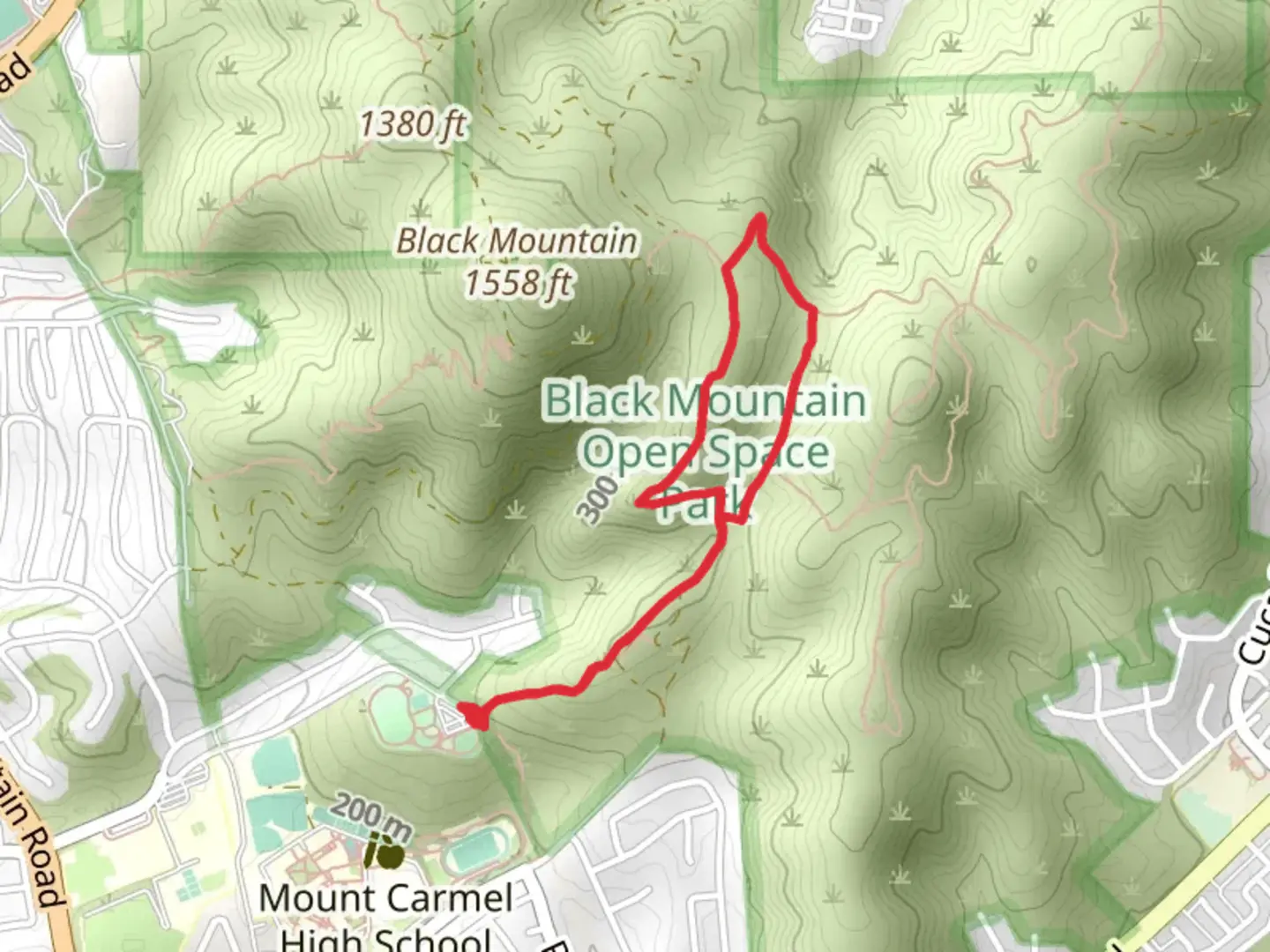 An image depicting the trail Nighthawk Loop Trail and its surrounding area.