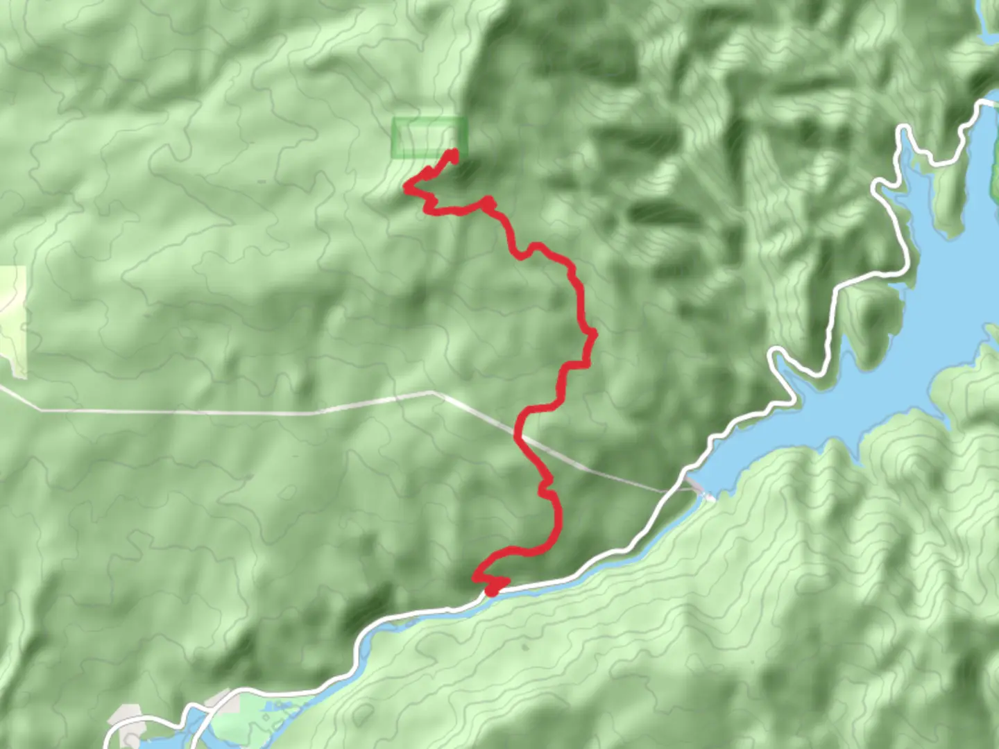 An image depicting the trail Green Peter and its surrounding area.