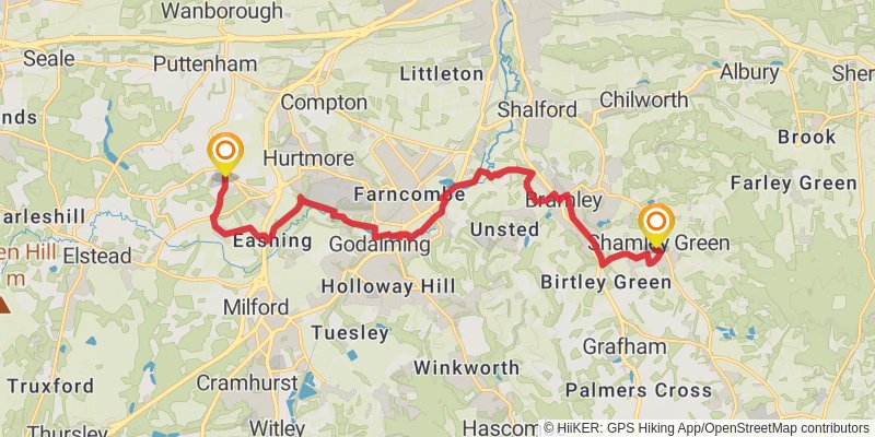 Dymchurch to Didcot Walk stage 11 Map