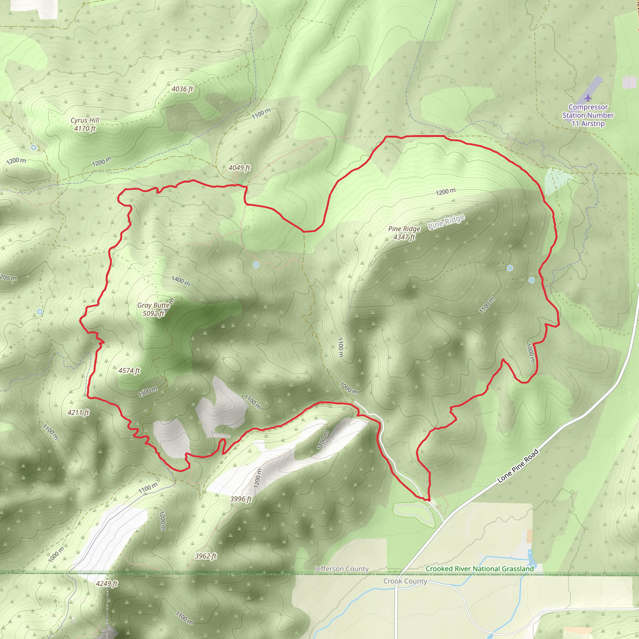 Cole Loop Trail mobile static map