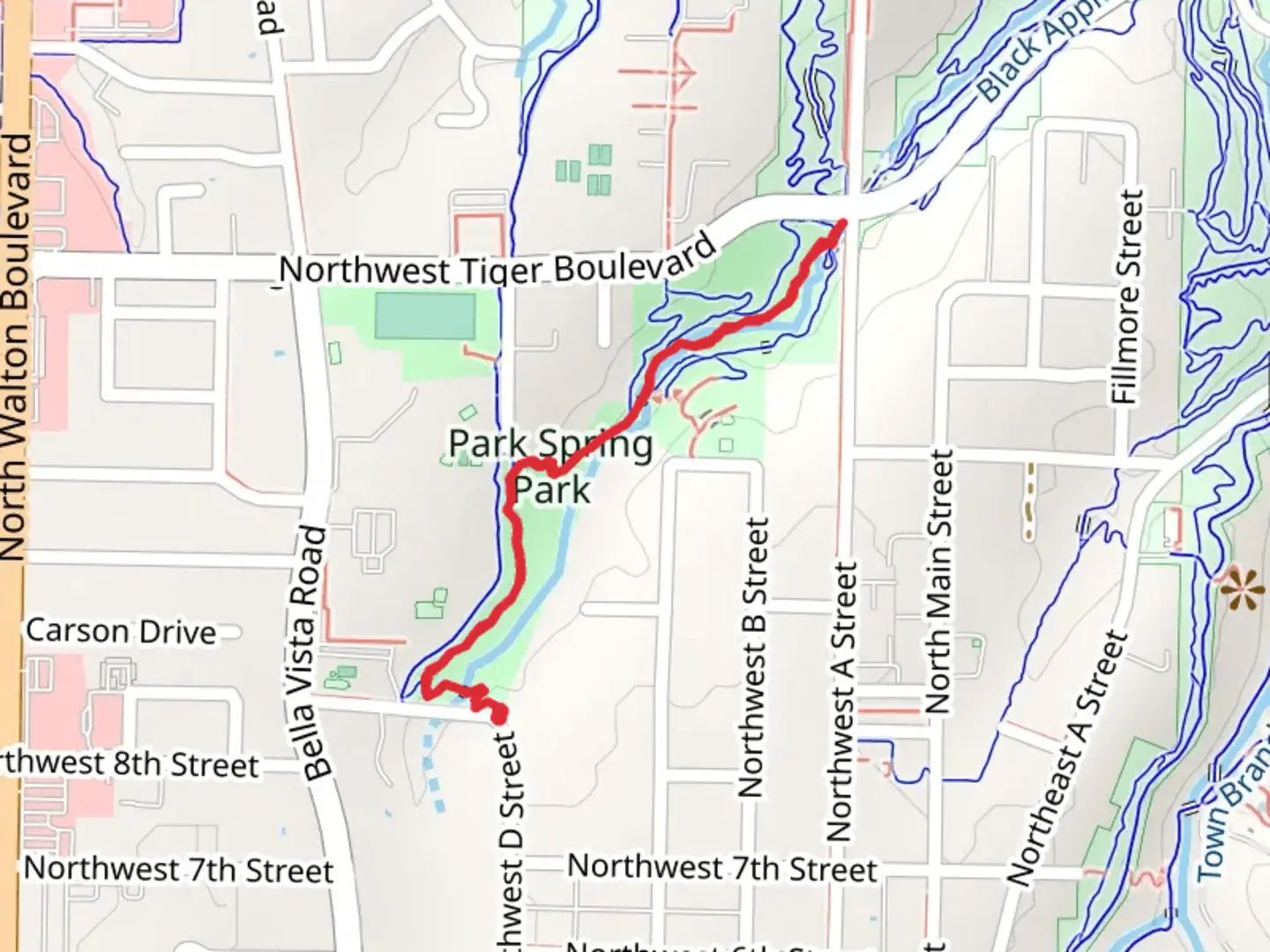 An image depicting the trail Black Apple Creek Trail and its surrounding area.