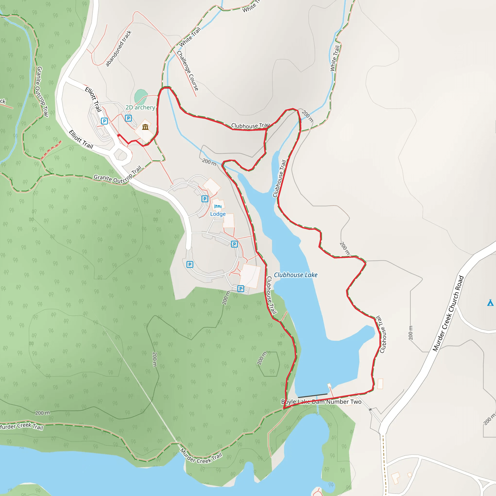 Clubhouse Lake Loop mobile static map