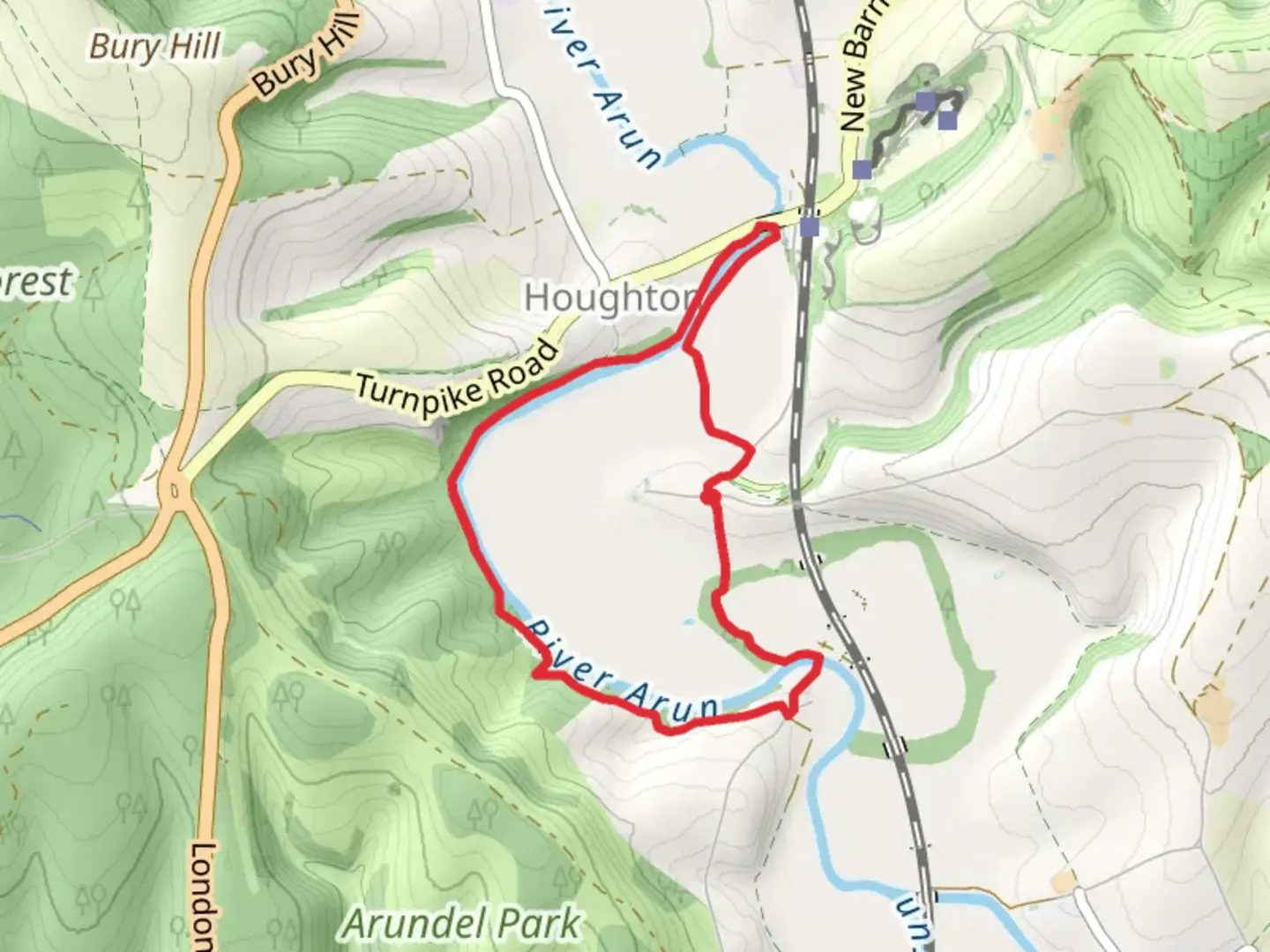 An image depicting the trail North Stoke Loop and its surrounding area.