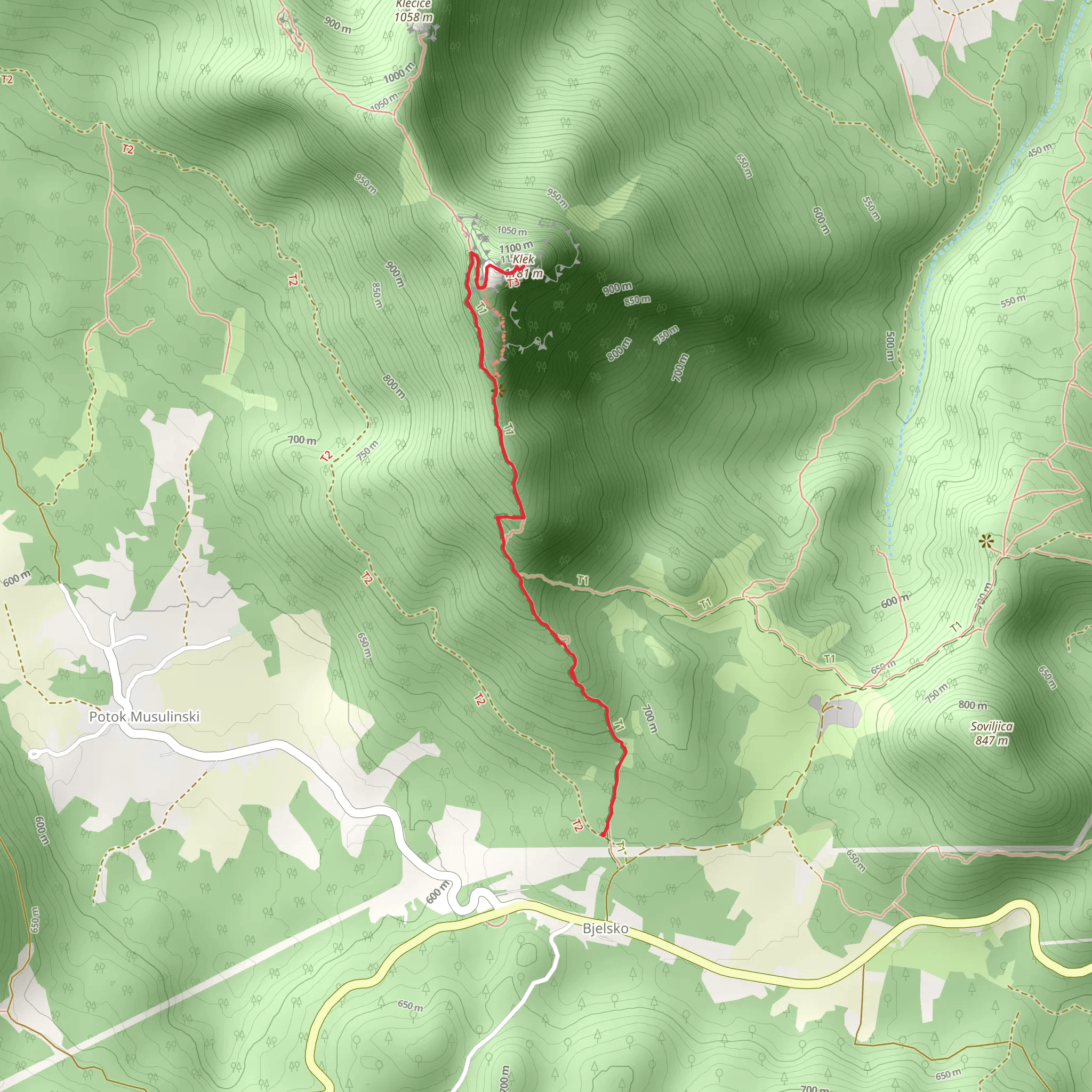 Klek mobile static map