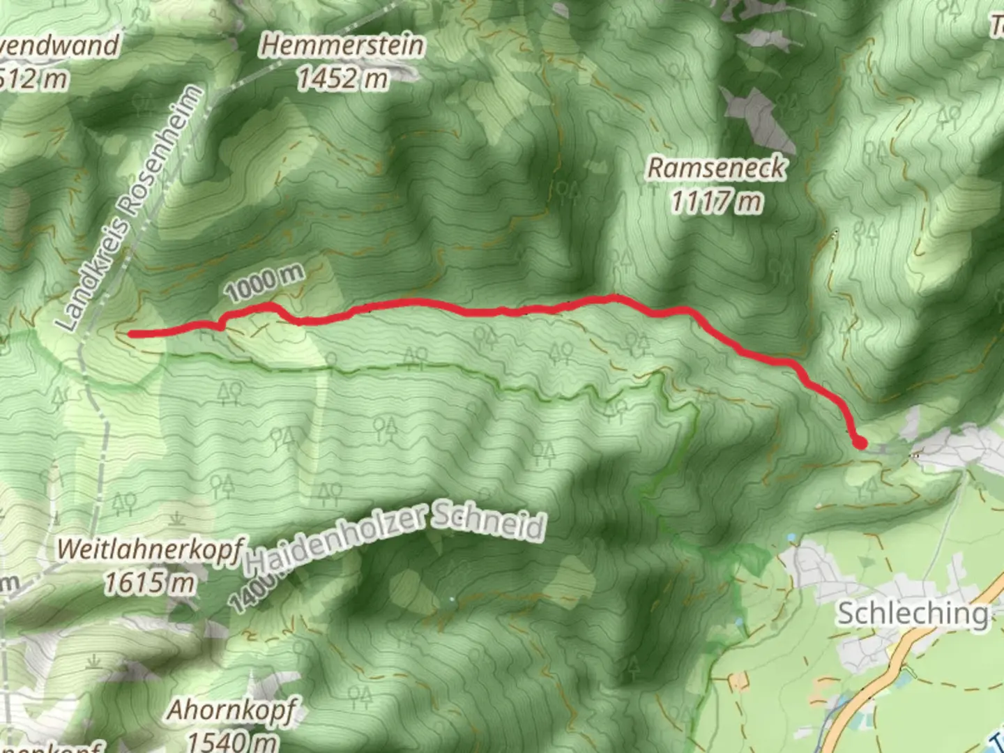 An image depicting the trail Hintere Dalsen-Alm Walk via Schlechinger Wanderweg 6 and its surrounding area.