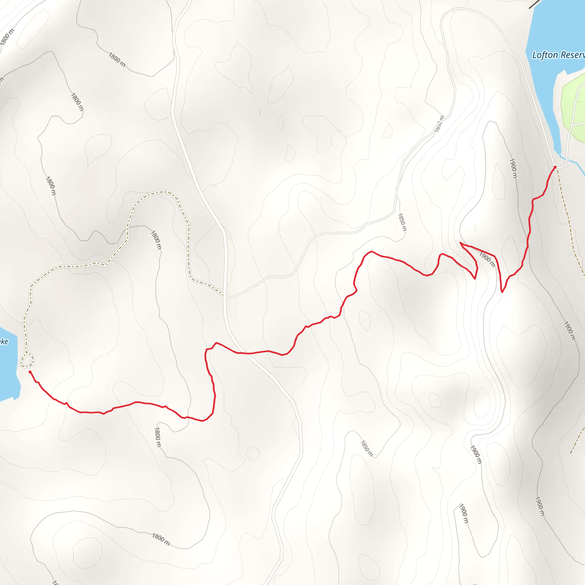 Lofton to Heart Lake Trail mobile static map