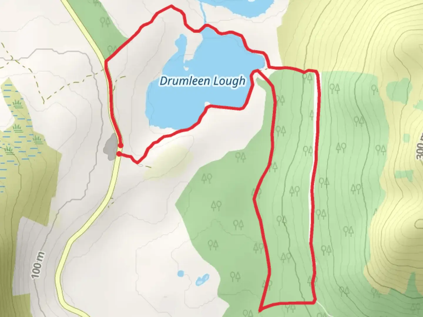 An image depicting the trail Tristia Loop and its surrounding area.