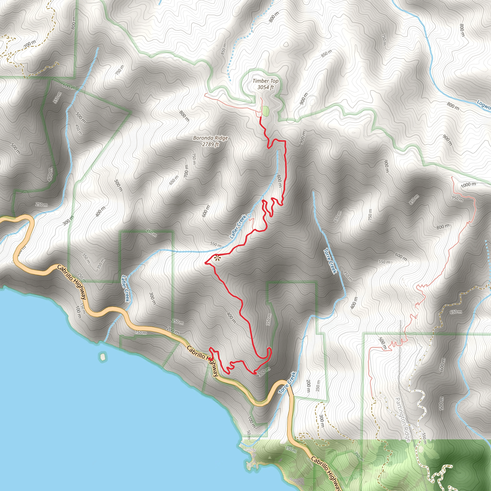 Timber Top-Boranda Trail mobile static map