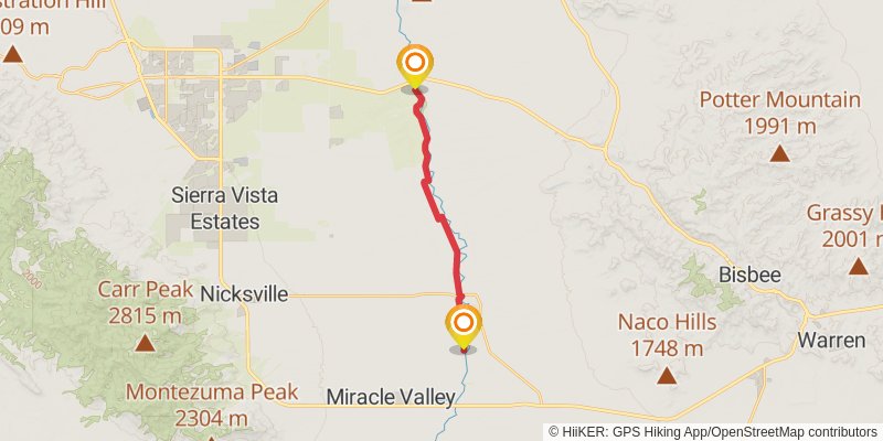 Sky Islands Traverse stage 5 Map