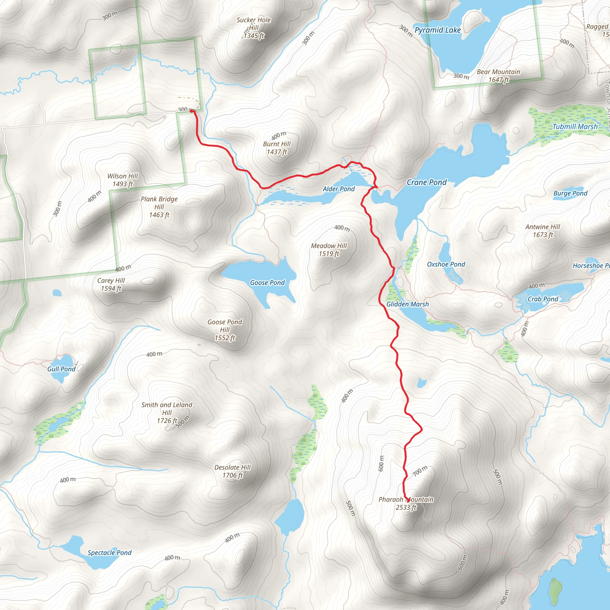 Pharaoh Mountain Trail mobile static map