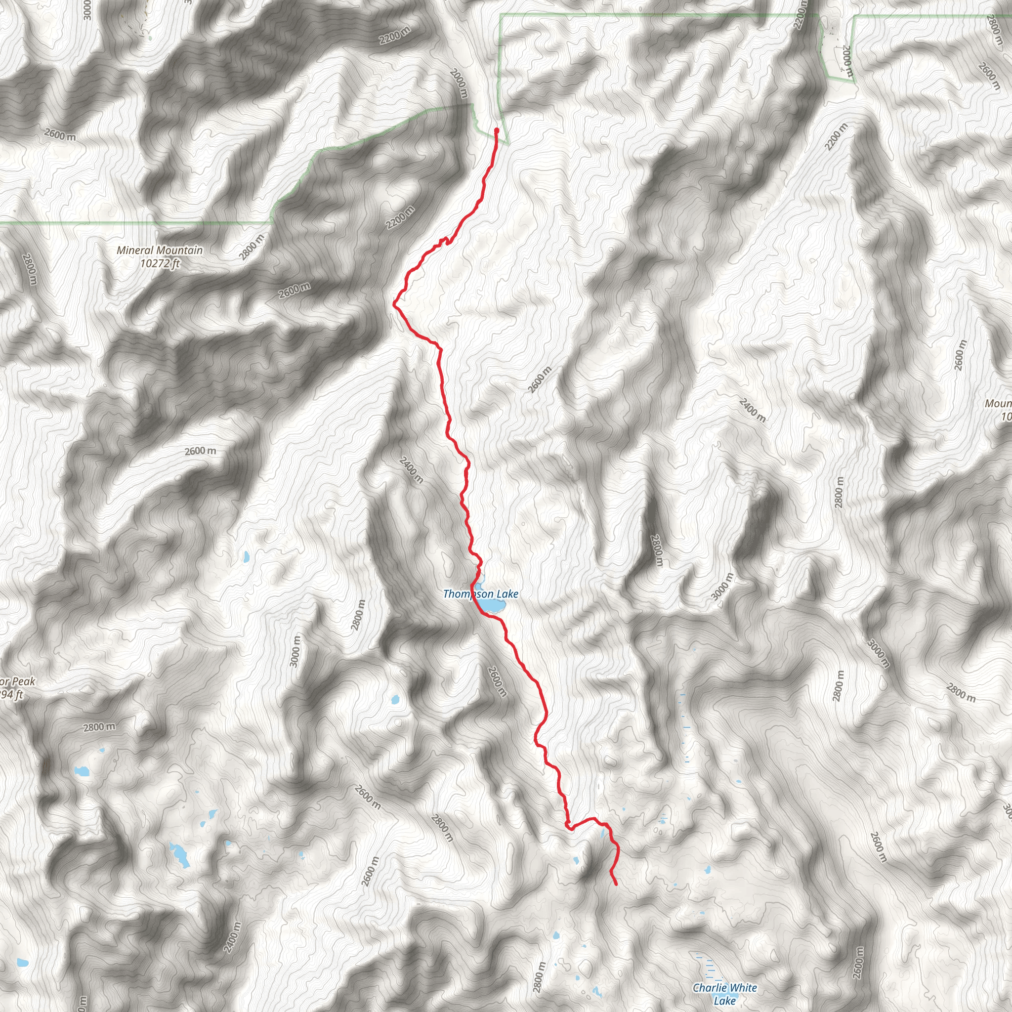 Thompson Lake Trail mobile static map