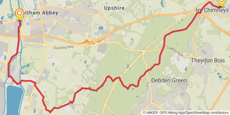 London Green Belt Way stage 11 Map