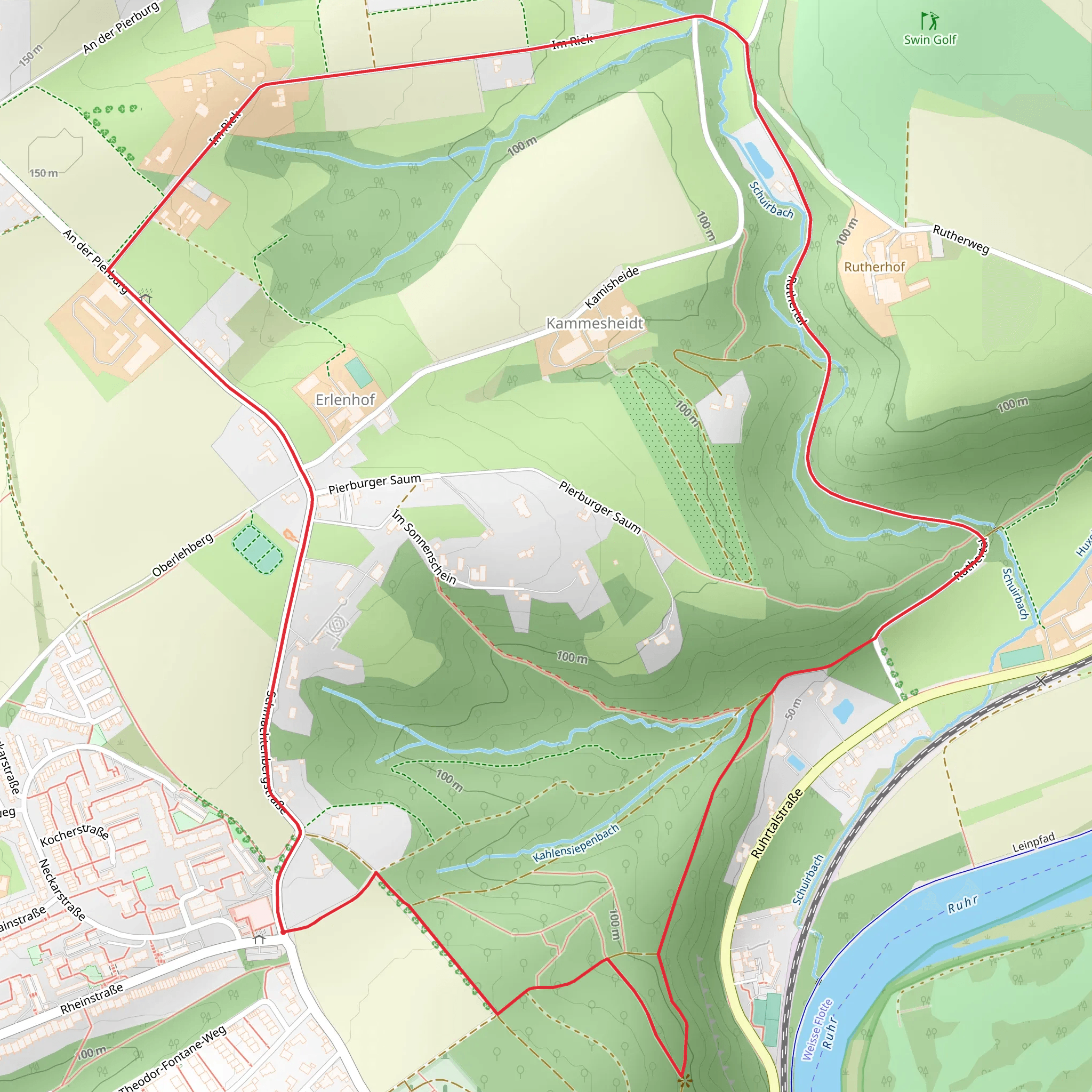 Kettwiger Stadtwald Loop mobile static map