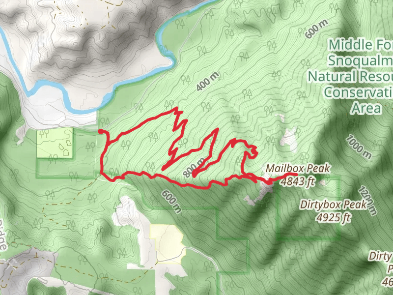 Mailbox Peak Old Trail and Mailbox Peak Trail