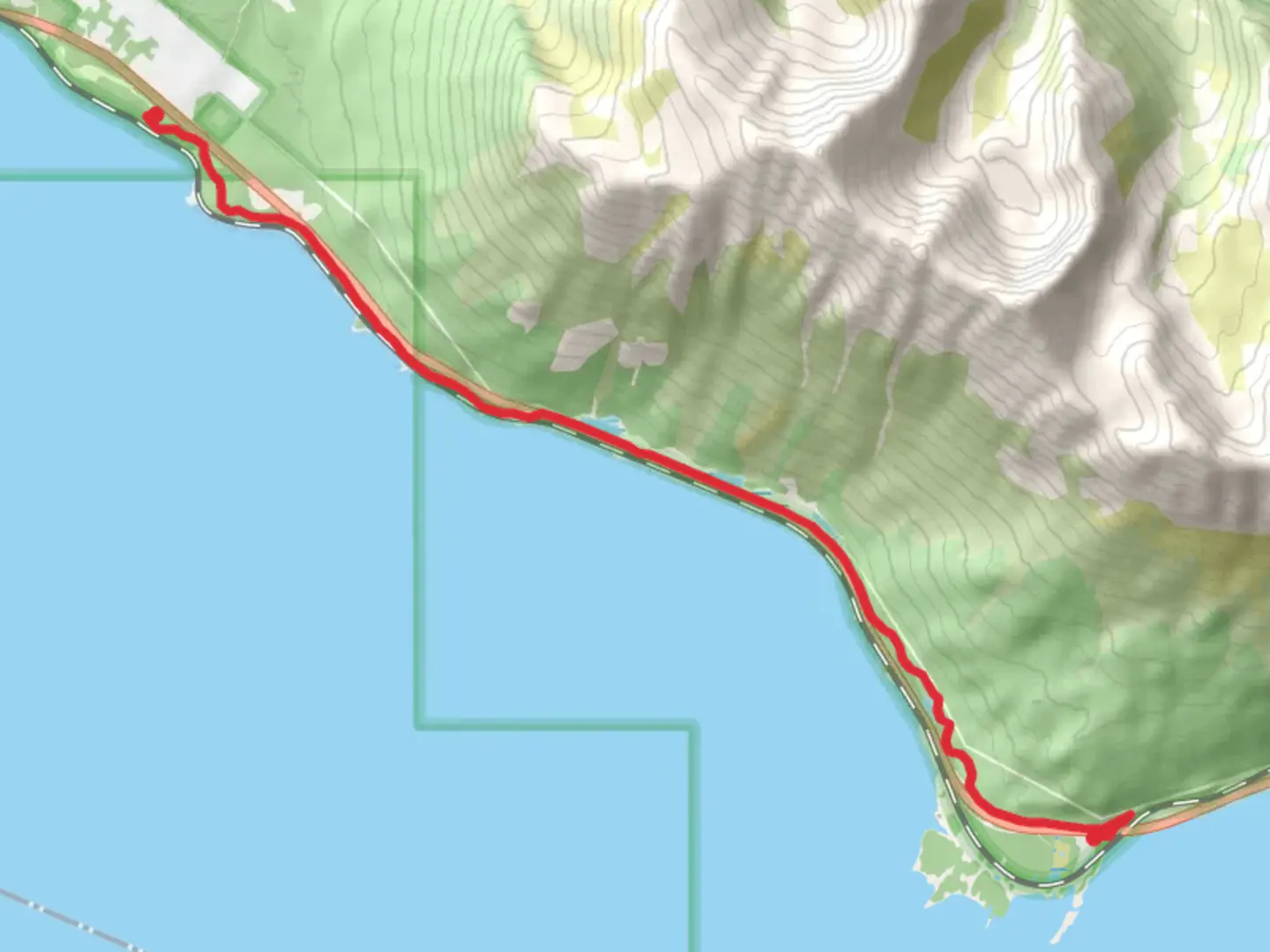 An image depicting the trail Bird to Gird Pathway - Short and its surrounding area.