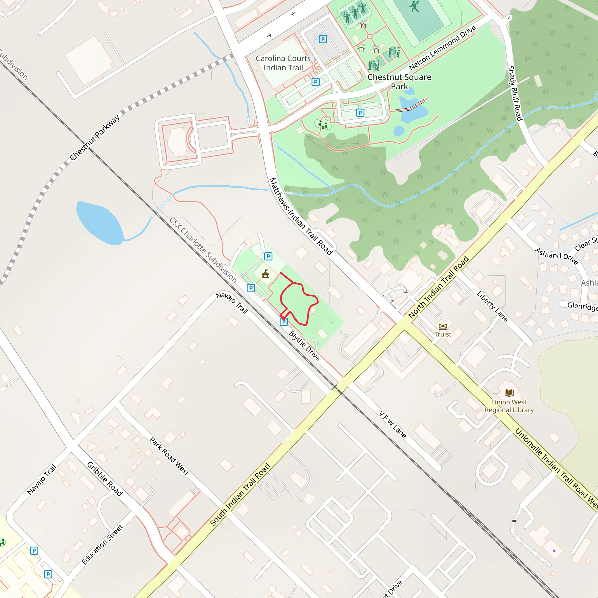 Crossing Paths Park Loop mobile static map