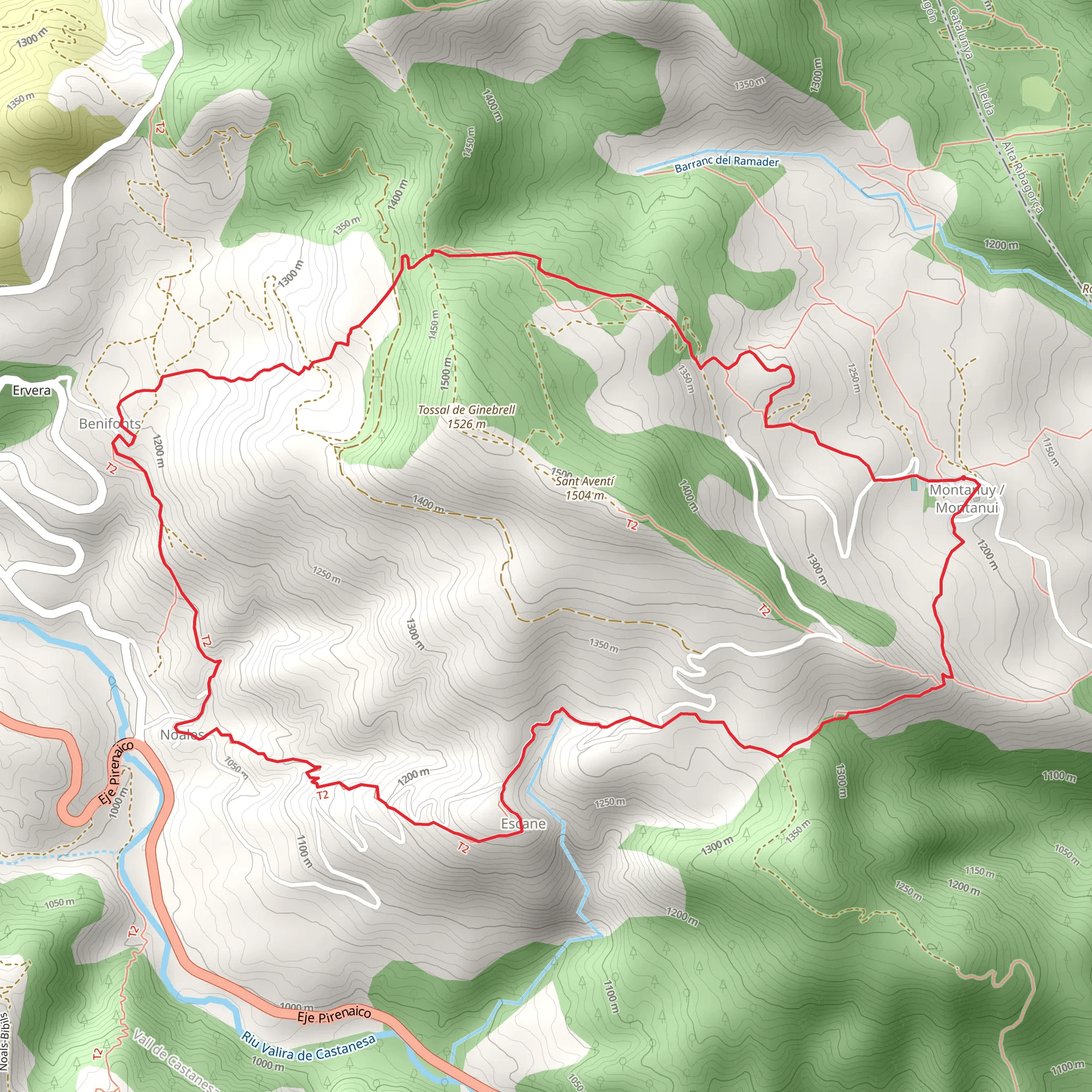 Route of the Towns PR HU 101 mobile static map