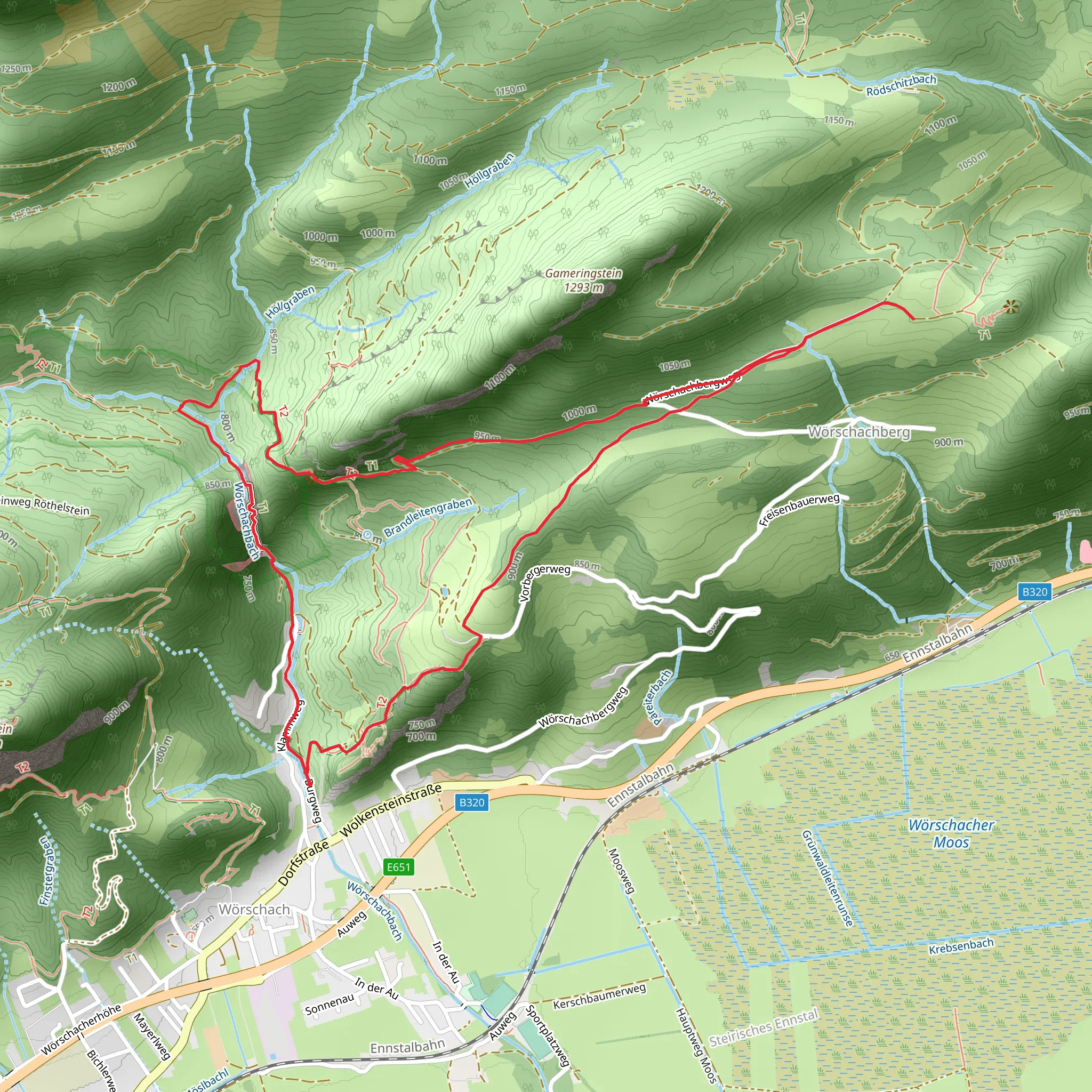 Wörschachclammy-Oberkogler-Schönmoos mobile static map