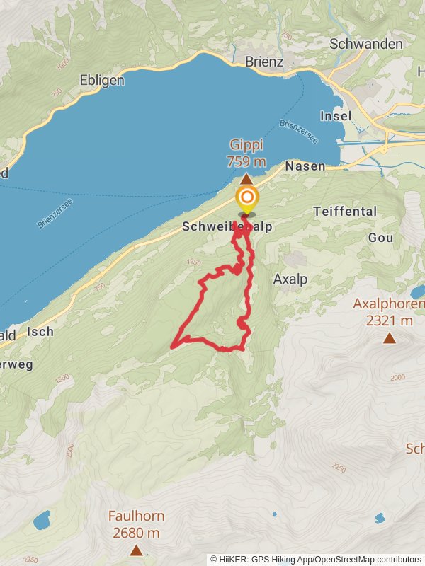 Bramisegg – Botchen – Schweibenalp – Bramisegg mobile static map