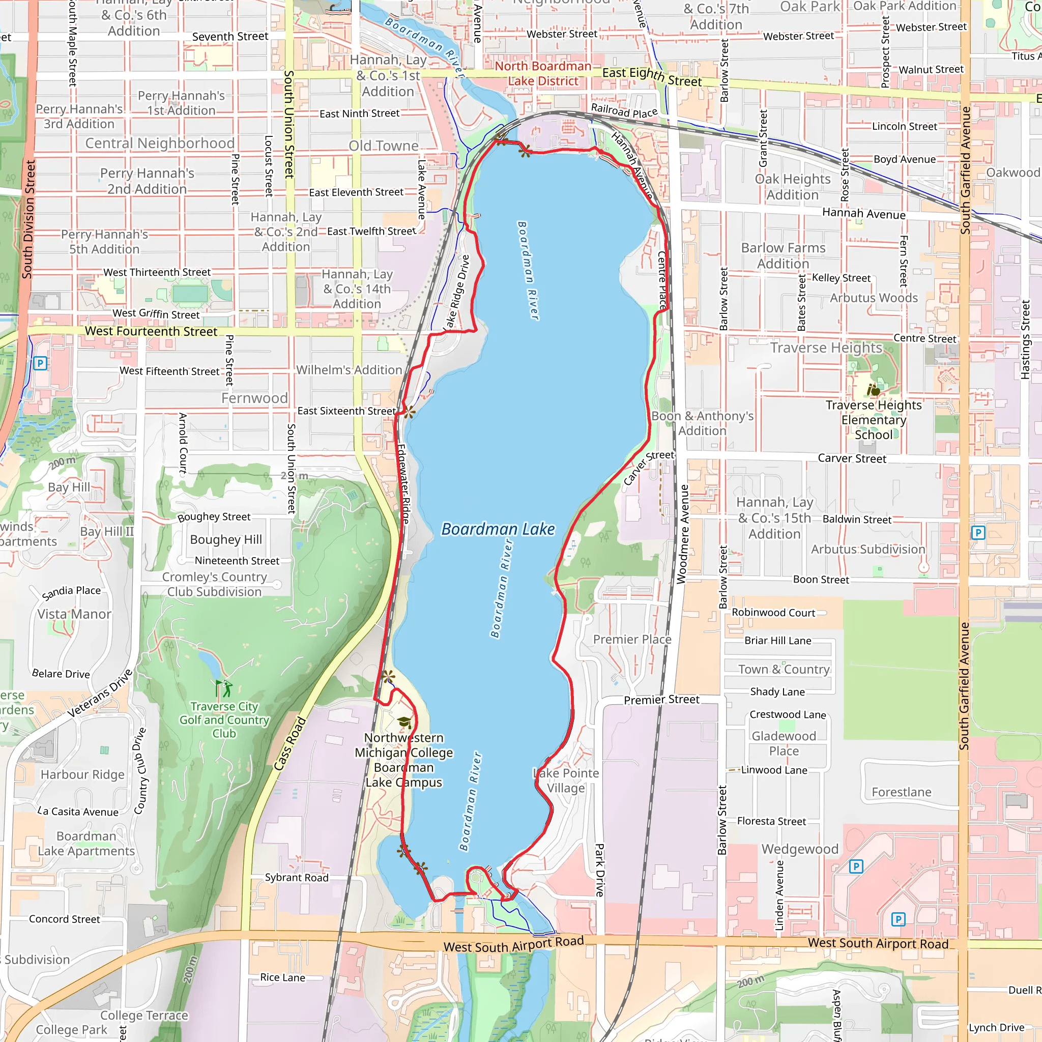 Boardman Lake Loop mobile static map