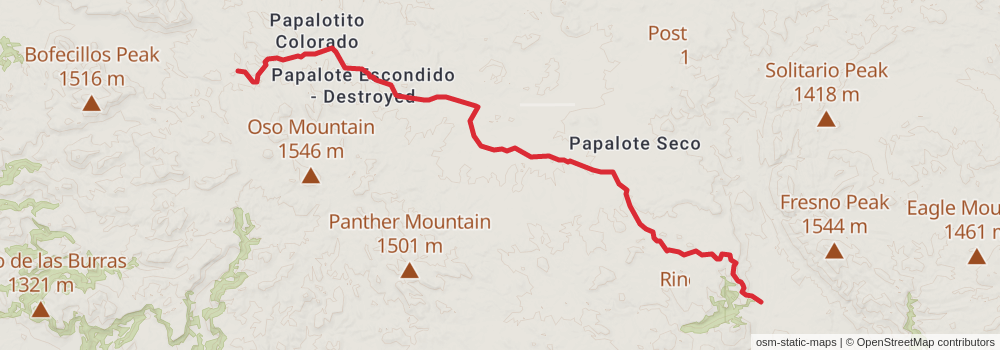 American Perimeter Trail - Texas Primary stage 27 Map