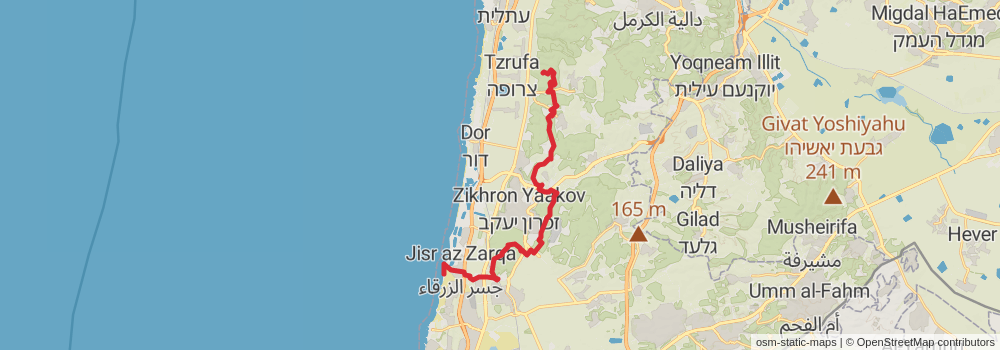 Israel National Trail stage 15 Map