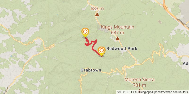 Bay Area Ridge Trail alt 7 Map