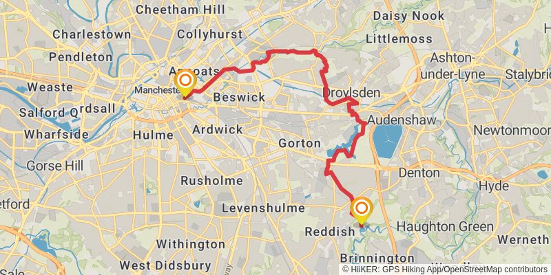 Trans Pennine Trail spur 1 Map