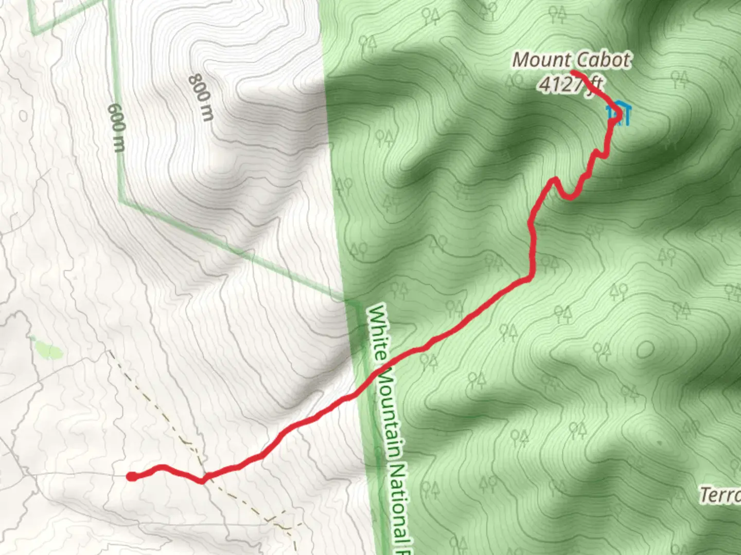 An image depicting the trail Mt Cabot Trail and its surrounding area.