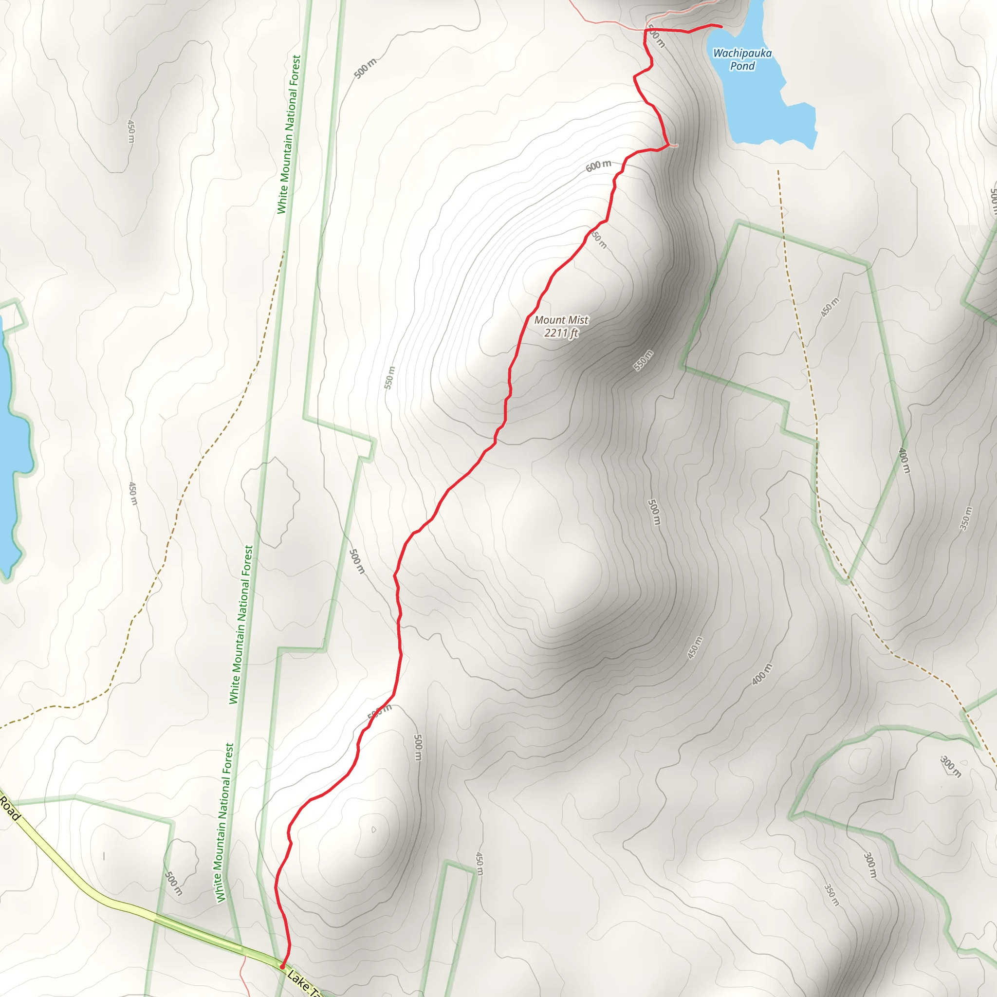 Mount Mist and Wachipauka Pond via Wachipauka Pond Trail mobile static map