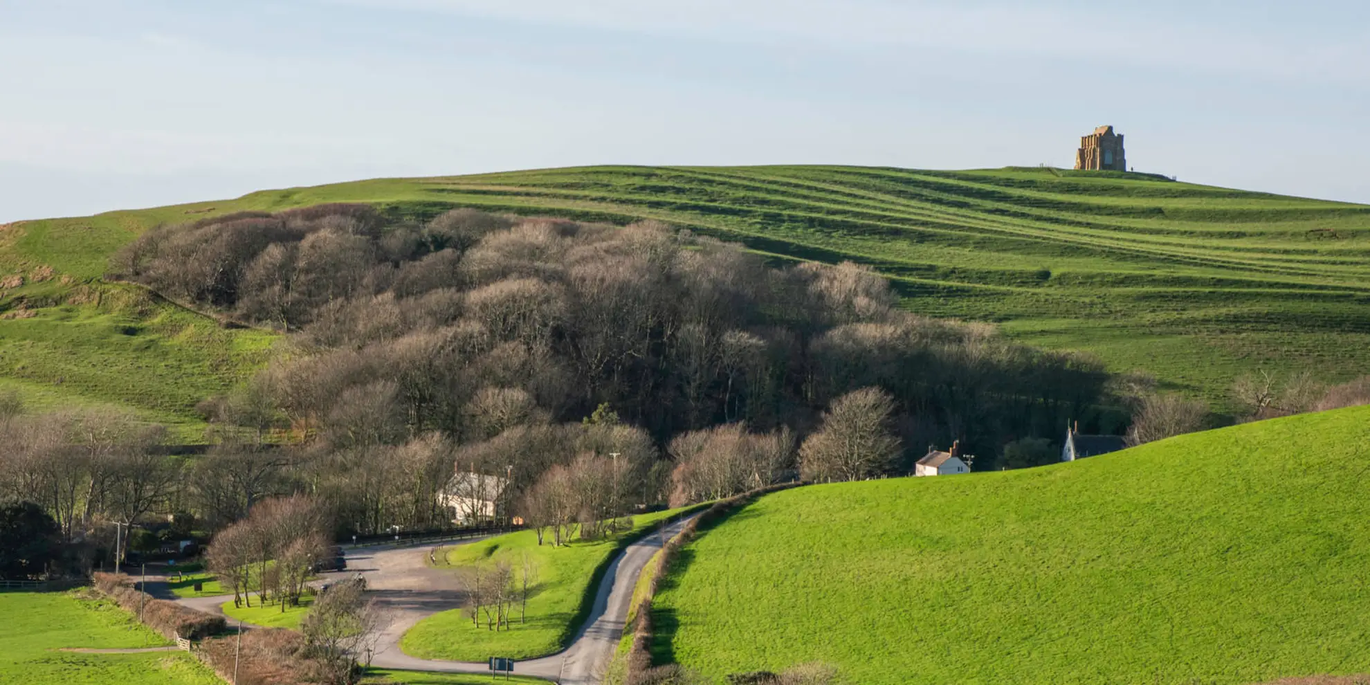 An image depicting the trail St Catherine's Hill and Coastal Path and its surrounding area.