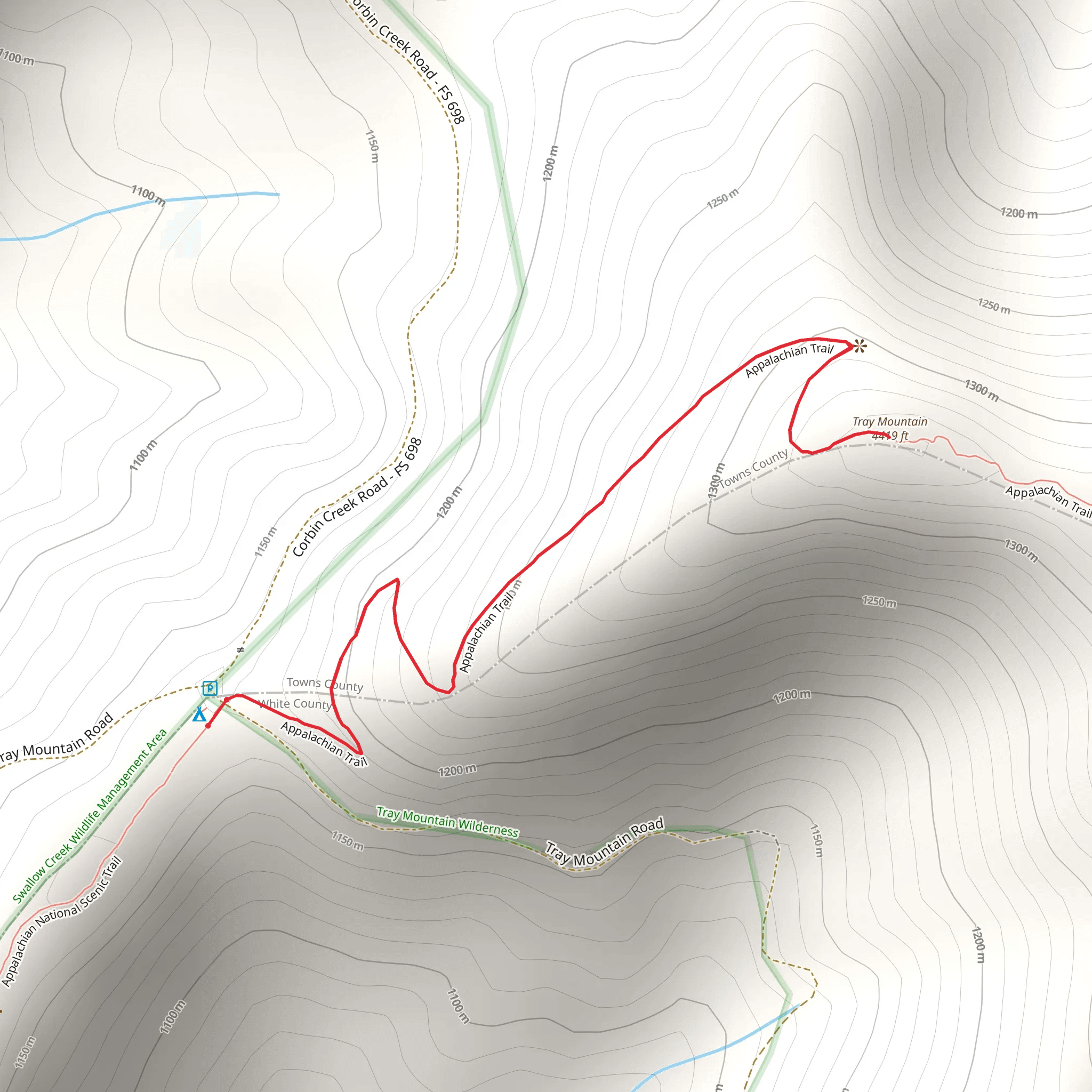 Tray Mountain mobile static map