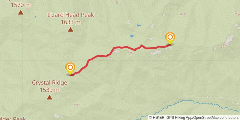Happy Lake Ridge Trail stage 2 Map
