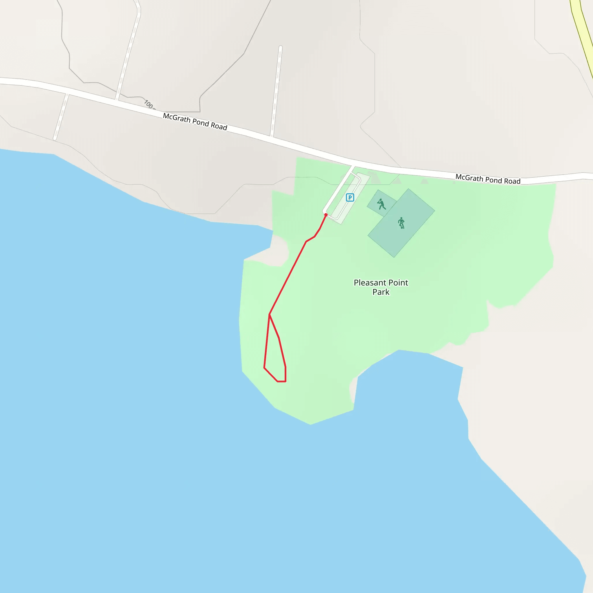 Pleasant Point Park Loop mobile static map