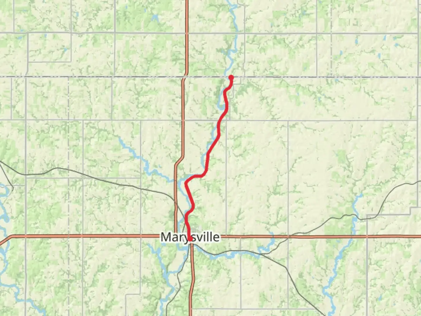 An image depicting the trail Blue River Trail and its surrounding area.