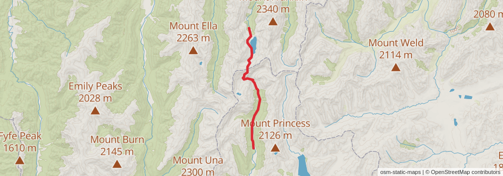 Te Araroa South Island stage 20 Map