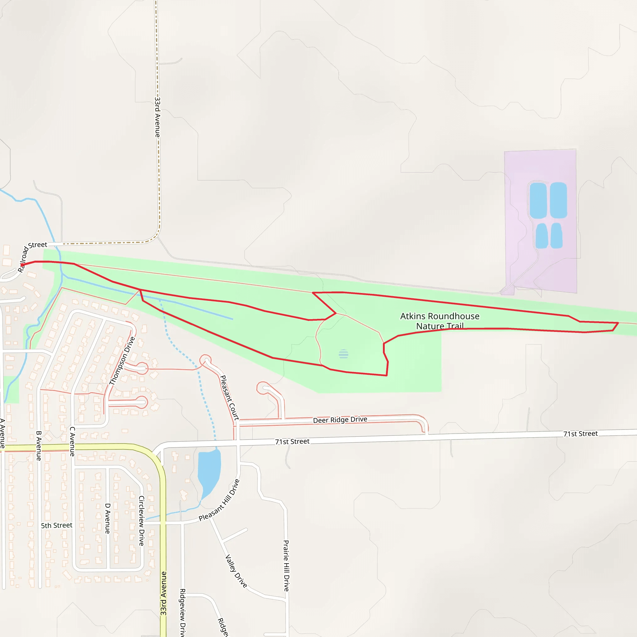 Atkins Roundhouse Nature Loop Trail mobile static map