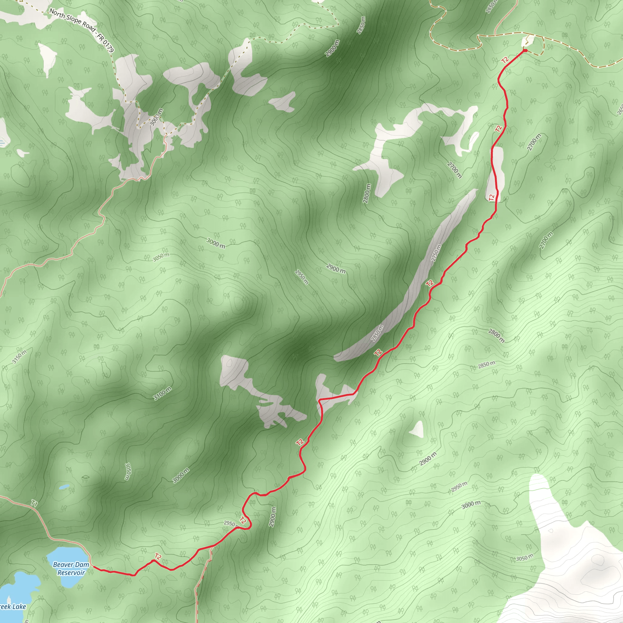 Beaver Dam Reservoir via Great Western Trail - Utah mobile static map
