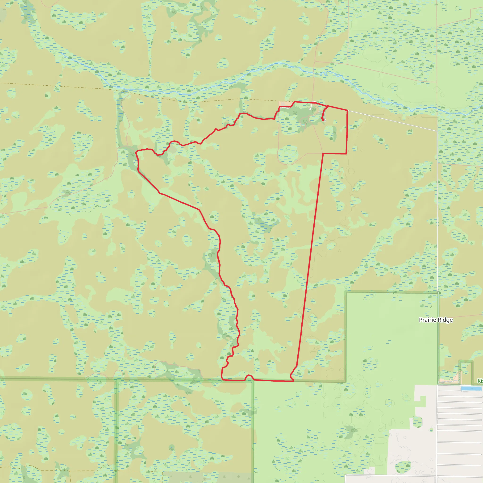 Prairie Loop Trail and Ozmore Trail mobile static map