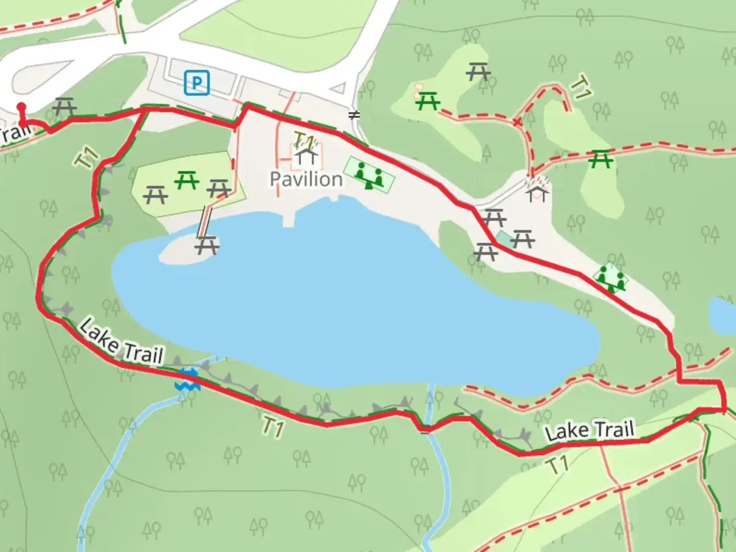 An image depicting the trail Oregon Furnave Orebanl Loop via Loggers and Lake Trail and its surrounding area.