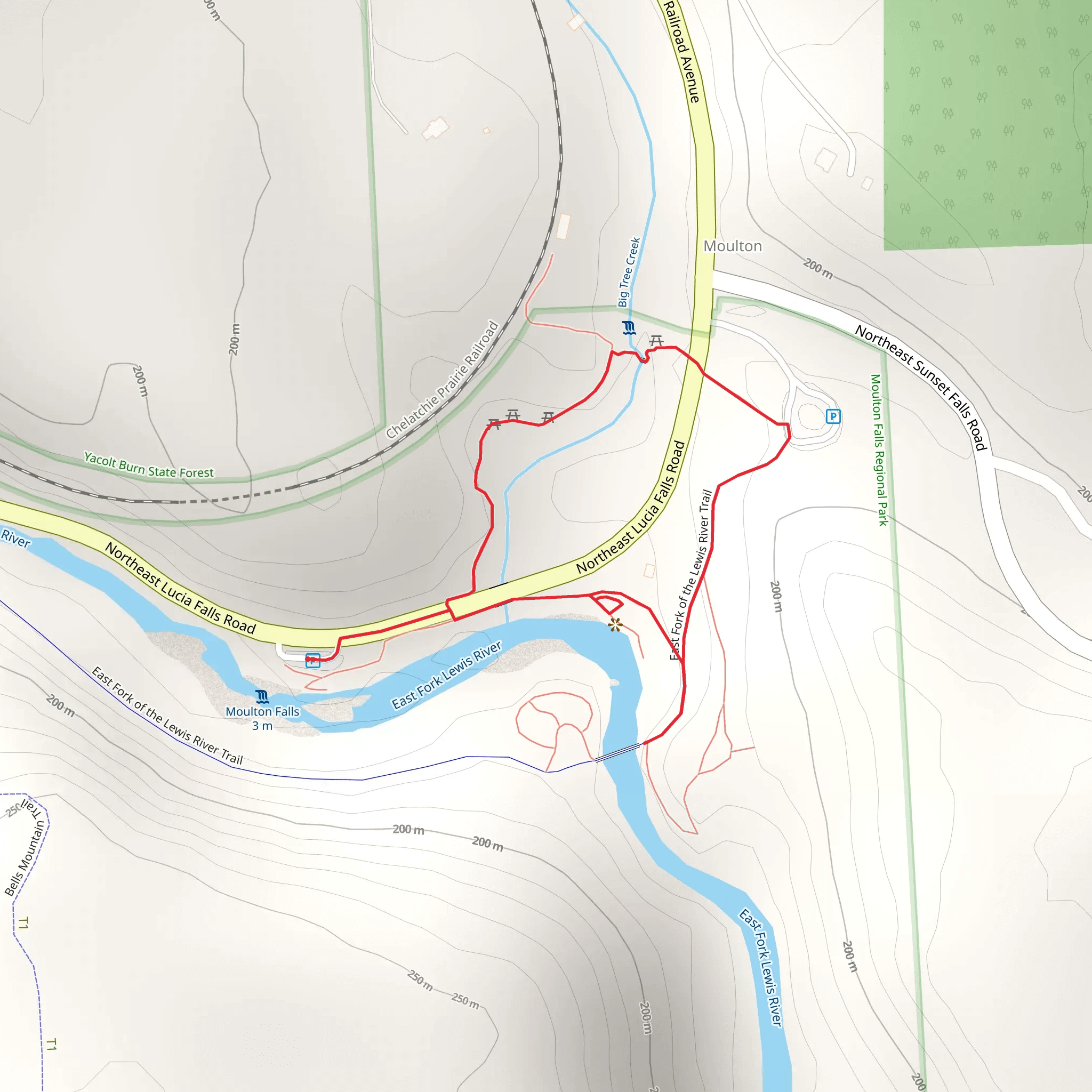 Northeast Lucia Falls Road Loop mobile static map