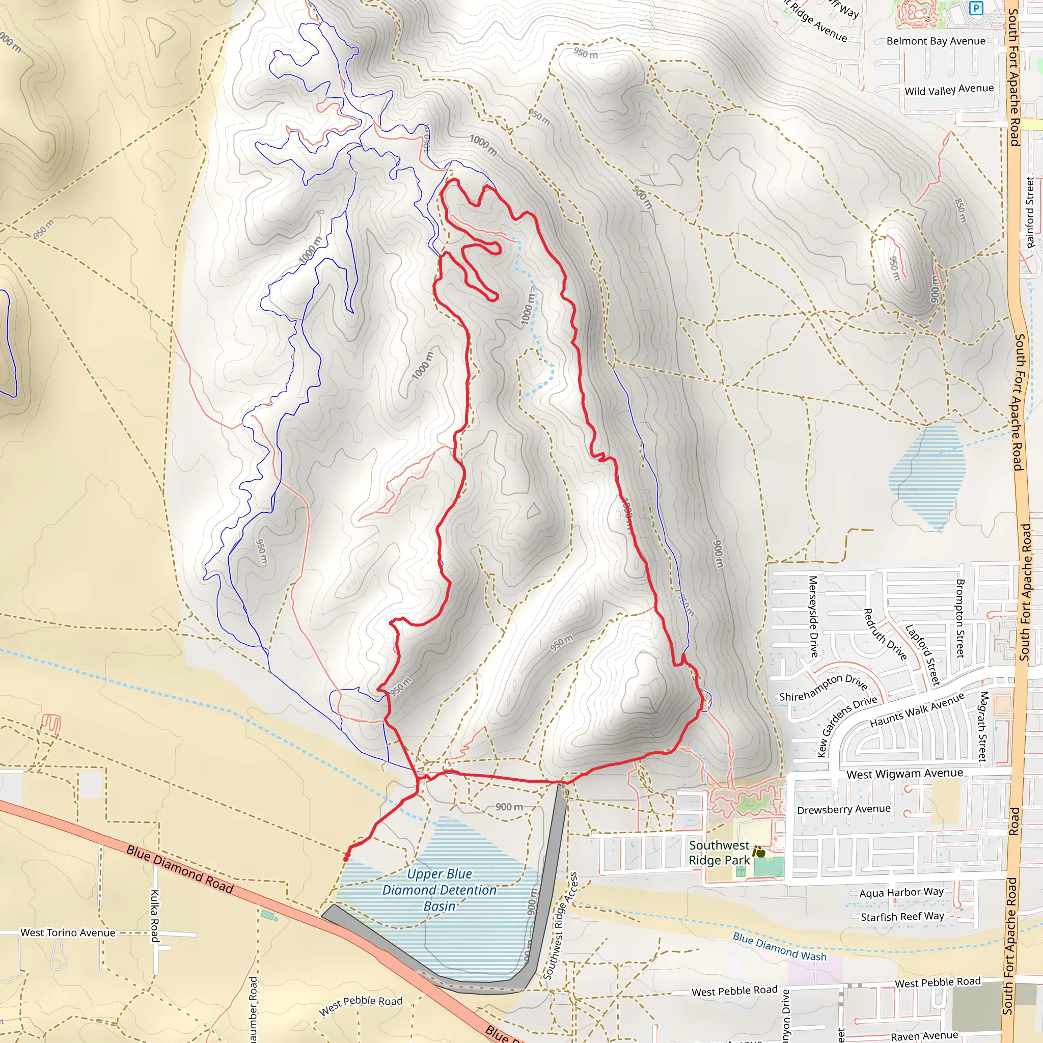 Good Call and Southwest Ridge Loop mobile static map