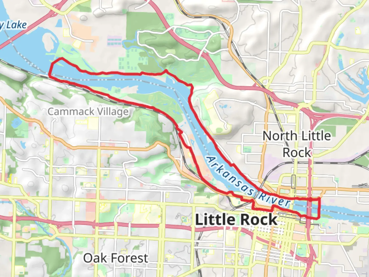 An image depicting the trail Arkansas River Loop Trail and its surrounding area.