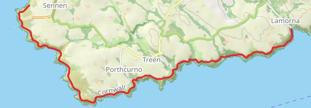 South West Coast Path stage 23 Map