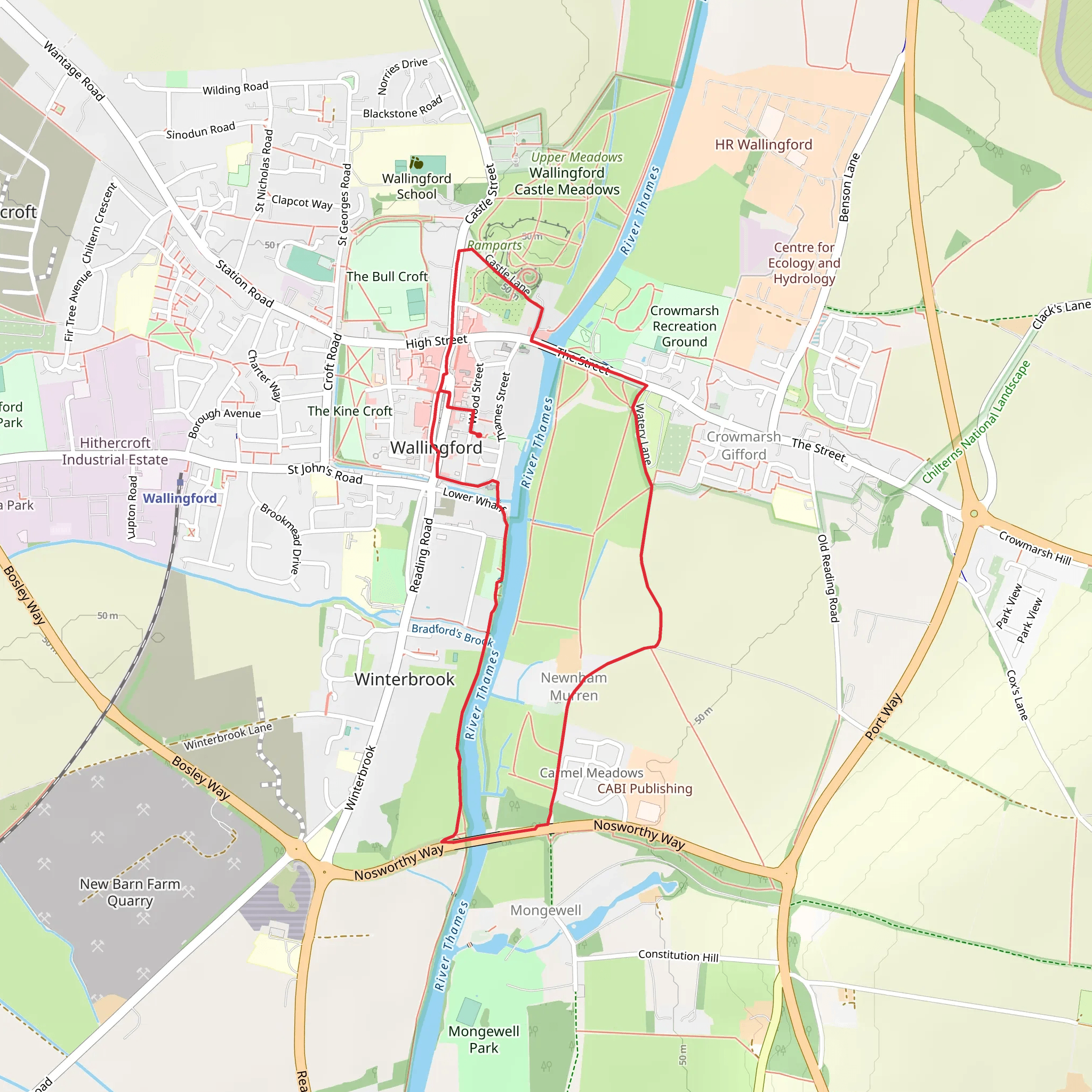 Watermead Nature Reserve Loop mobile static map